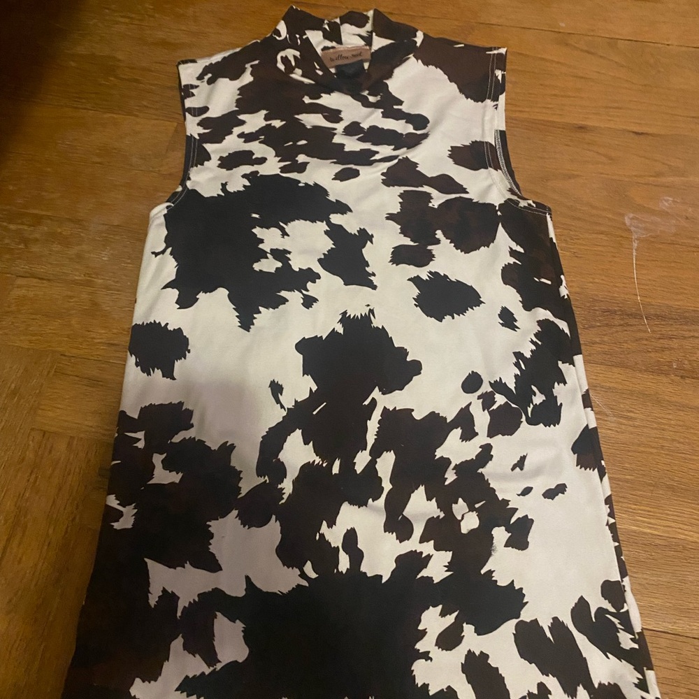 Cow print tank